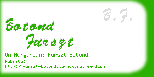 botond furszt business card